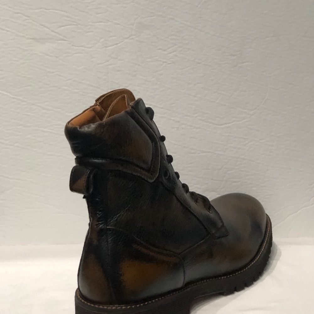 Sabatter boot brown leather round toe thick sole13 - Picture 4 of 5